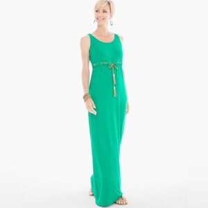 Chico's Tie Belt Maxi Dress, sz lg